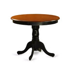 HomeStock Belmont keukentafelset - tafel en 2 eetkamerstoelen, zwart en kersen