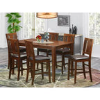 HomeStock Belmont Pub Table Set- Gathering Table And Kitchen Bar Stool