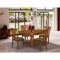 HomeStock Belmont Dining Room Set - Kitchen Dinette Table And Dining Chairs, Saddle Brown
