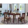 HomeStock Belmont Small Kitchen Table Set -Square Table And Kitchen Dining Chairs, Mahogany