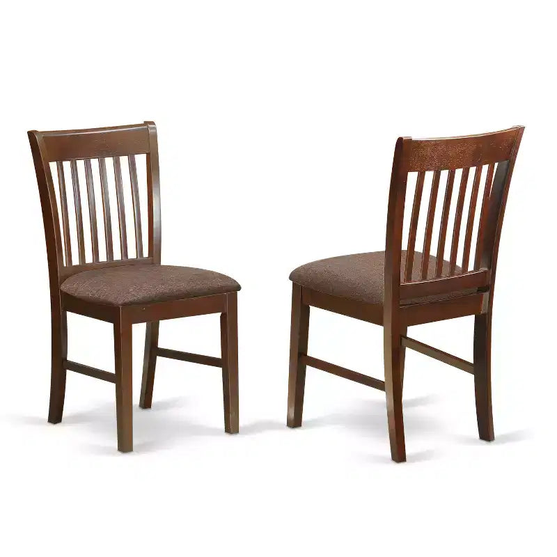 HomeStock Belmont Small Kitchen Table Set -Square Table And Kitchen Dining Chairs, Mahogany