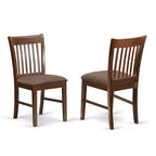 HomeStock Belmont Small Kitchen Table Set -Square Table And Kitchen Dining Chairs, Mahogany