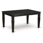 HomeStock Belmont Dining Room Set -Kitchen Table And Dining Chairs, Black