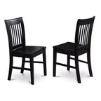HomeStock Belmont Dining Room Set -Kitchen Table And Dining Chairs, Black