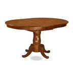 HomeStock Belmont Portland eettafelset met tafel met verlengblad van 18 inch en keukenstoelen, zadelbruin
