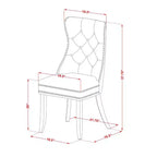 HomeStock Belmont 5 Piece Kitchen Set Consists of a Rectangle Dining Table with Butterfly Leaf and 4 Upholstered Chairs, Black
