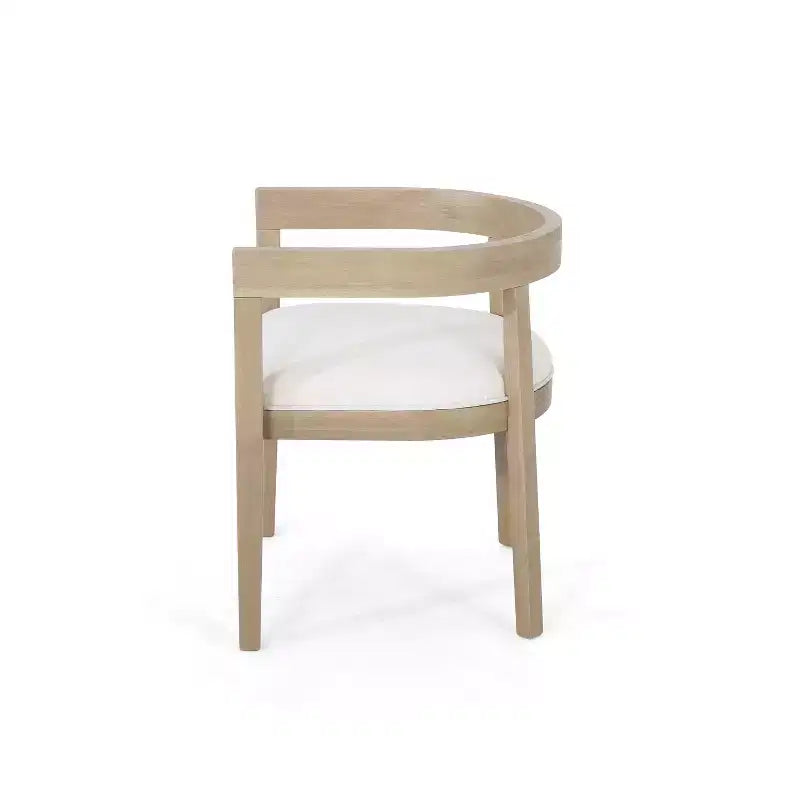 GDFStudio Ladieu rustieke 5-delige eetkamermeubelset van hout met stoffen bekleding