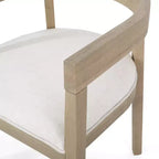 GDFStudio Ladieu rustieke 5-delige eetkamermeubelset van hout met stoffen bekleding