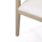 GDFStudio Ladieu rustieke 5-delige eetkamermeubelset van hout met stoffen bekleding