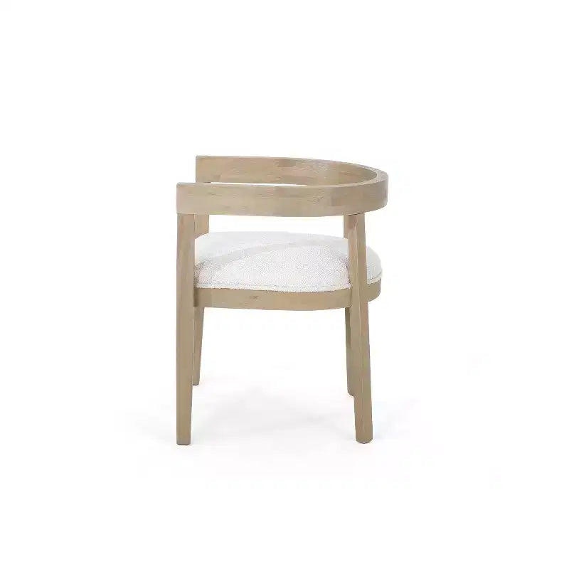 GDFStudio Ladieu rustieke 5-delige eetkamermeubelset van hout met stoffen bekleding