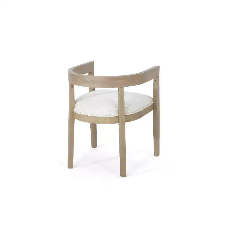GDFStudio Ladieu rustieke 5-delige eetkamermeubelset van hout met stoffen bekleding