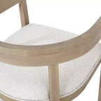 GDFStudio Ladieu rustieke 5-delige eetkamermeubelset van hout met stoffen bekleding
