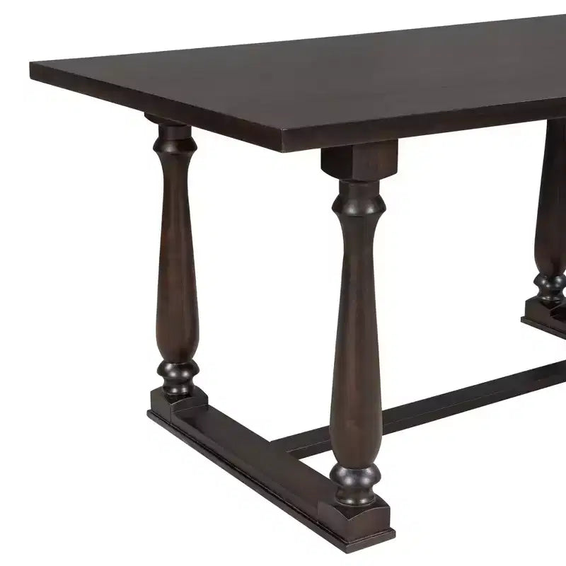 Eettafelset voor 6 personen met bank, rechthoekige tafel en 4 gestoffeerde stoelen voor de keuken