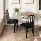 Vierkante eetkamertafelset met gestoffeerde stoelen, keukentafel voor thuis, appartement of kleine ruimte