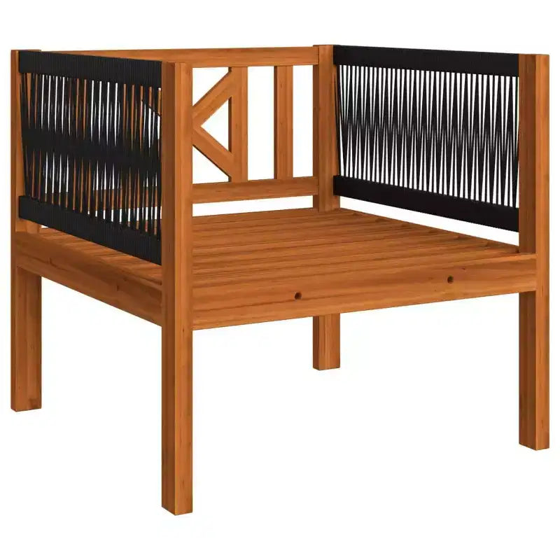 vidaXL loungeset voor terras van acaciahout met kussens - crème - ideaal voor tuin, terras en woonkamer - inclusief bank, fauteuil, voetenbank en tafel