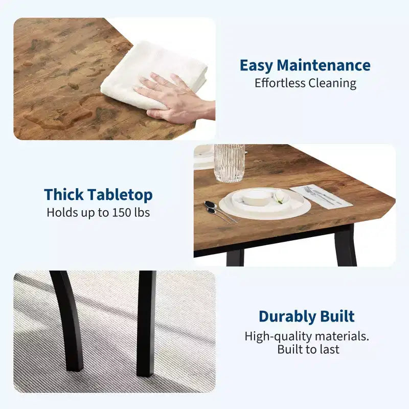5-delige eetkamerset voor 4 personen, ruimtebesparende keukentafel met gestoffeerde stoelen en modern schuin hoekontwerp