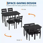 5-delige eetkamerset voor 4 personen, ruimtebesparende keukentafel met gestoffeerde stoelen en modern schuin hoekontwerp