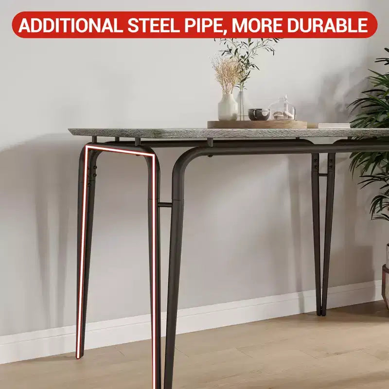 Eettafel voor 4 personen, kleine tafel- en stoelenset van 4, vierkante eethoekset met 4 stoelen, 5-delige keuken- en eetkamerset voor kleine ruimtes, appartement