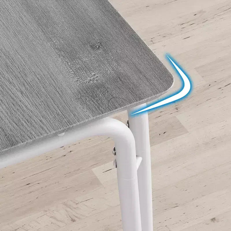 Eettafel voor 4 personen, kleine tafel- en stoelenset van 4, vierkante eethoekset met 4 stoelen, 5-delige keuken- en eetkamerset voor kleine ruimtes, appartement