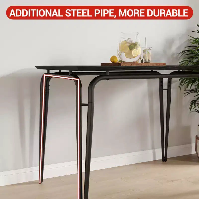 Eettafel voor 4 personen, kleine tafel- en stoelenset van 4, vierkante eethoekset met 4 stoelen, 5-delige keuken- en eetkamerset voor kleine ruimtes, appartement