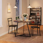 Eetset voor 2 personen, keukentafel en stoelen, moderne ronde keukentafelset, 3-delige eetkamertafelset voor kleine ruimtes, appartement, studio, diner