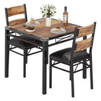 Dining Table Set for 4,with 4 Upholstered Chairs,5 Pcs Wood Kitchen Dining Room Table Set with Corner Protector for Kitchen,Apartment,Small Space