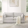 Spruce & Spring Grey 2-Piece Modular Sectional Couch for Living Room