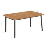 Ensemble de mobilier de salle à manger de patio vidaXL avec table et chaises, polyrotin, noir, 4 pièces