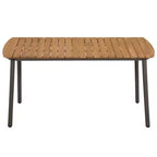 Ensemble de mobilier de salle à manger de patio vidaXL avec table et chaises, polyrotin, noir, 4 pièces