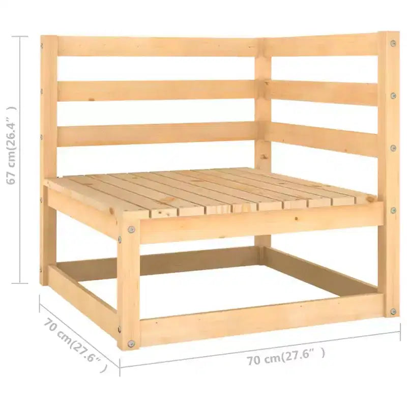 vidaXL tuinloungeset van natuurlijk massief grenenhout, modulair