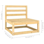 vidaXL Garden Lounge Set Pinewood Solid Pinewood Medium Modular