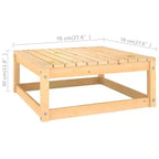 vidaXL 7 Piece Patio Lounge Set with Cushions Solid Wood Pine - Natural, Cushion Included