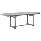 vidaXL eetset voor terras van massief acaciahout, 7-delig, tuinbank, ovaal/rechthoekig