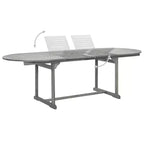 vidaXL eetset voor terras van massief acaciahout, 7-delig, tuinbank, ovaal/rechthoekig
