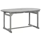 vidaXL eetset voor terras van massief acaciahout, 7-delig, tuinbank, ovaal/rechthoekig