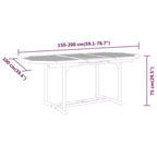 vidaXL eetset voor buiten met uitschuifbare tafel en stoelen, massief eucalyptushout