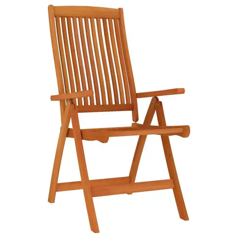 vidaXL eetset voor buiten met uitschuifbare tafel en stoelen, massief eucalyptushout