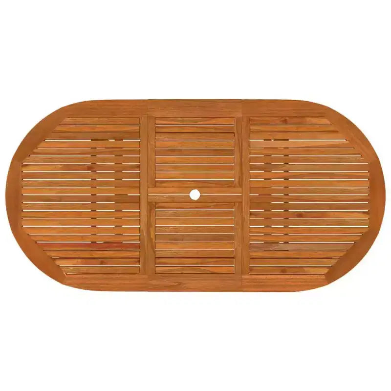 vidaXL eetset voor buiten met uitschuifbare tafel en stoelen, massief eucalyptushout