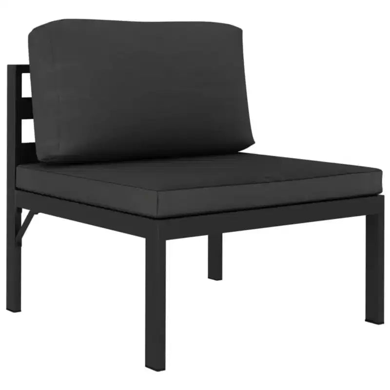 vidaXL loungeset voor in de tuin, antracietkleurig, aluminium, modulaire loungeset