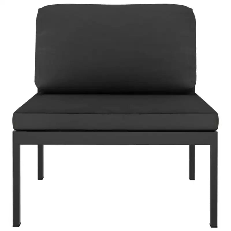 vidaXL loungeset voor in de tuin, antracietkleurig, aluminium, modulaire loungeset