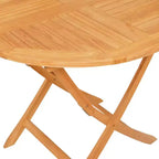 vidaXL Garden Dining Set Teak Solid Teak Wood Medium Collapsible