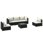 vidaXL Garden Lounge Set Black