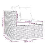 vidaXL Garden Lounge Set Black