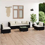 vidaXL Garden Lounge Set Black
