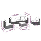 vidaXL Garden Lounge Set Black