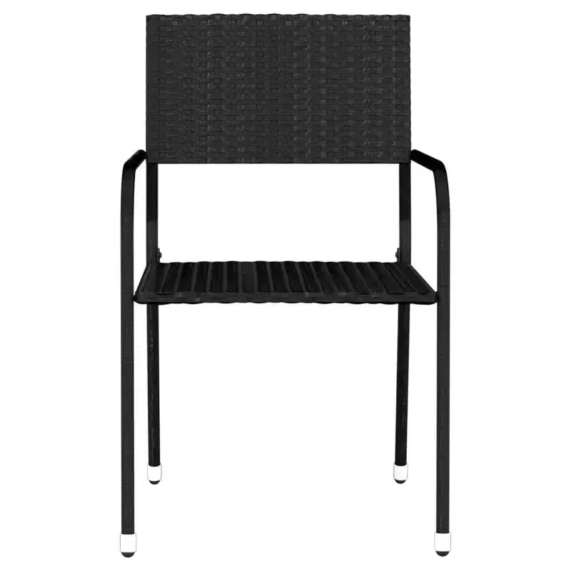 vidaXL Garden Dining Set - Black 55.1 Table Length 6 Items