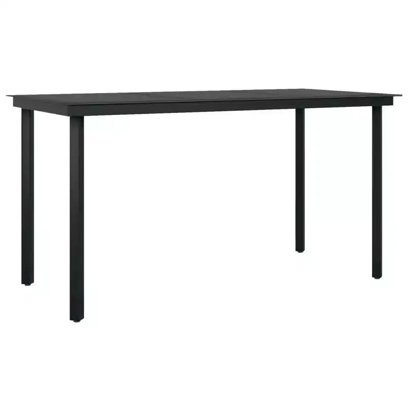 vidaXL Garden Dining Set - Black 55.1 Table Length 6 Items