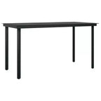 vidaXL Garden Dining Set - Black 55.1 Table Length 6 Items
