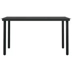 vidaXL Garden Dining Set - Black 55.1 Table Length 6 Items