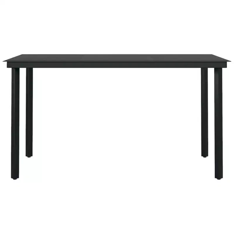 vidaXL Garden Dining Set - Black 55.1 Table Length 6 Items